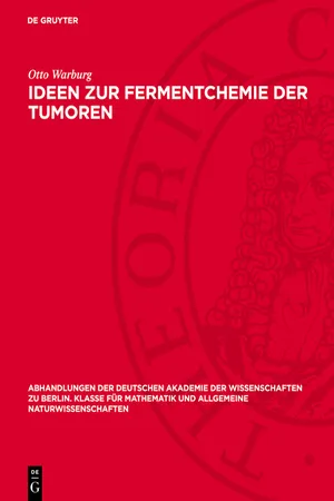 Ideen zur Fermentchemie der Tumoren