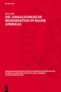 Die jungalgonkische Regeneration im Raume Amerikas_cover