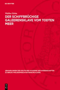 Der schiffbrüchige Galeerensklave vom Todten Meer_cover