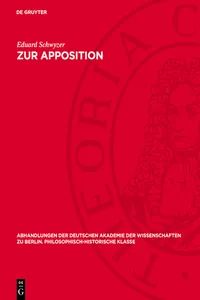 Zur Apposition_cover