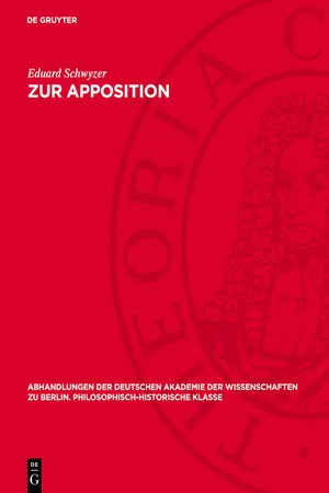 Zur Apposition