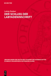 Der Schluß der Labyadeninschrift_cover