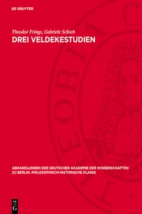 Drei Veldekestudien_cover