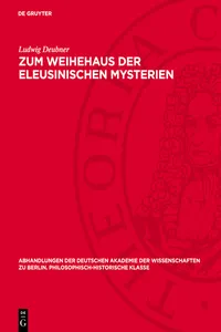 Zum Weihehaus der eleusinischen Mysterien_cover