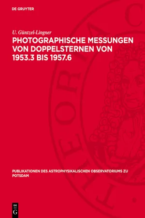 Photographische Messungen von Doppelsternen von 1953.3 bis 1957.6