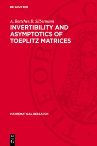 Invertibility and Asymptotics of Toeplitz Matrices_cover