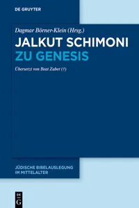 Jalkut Schimoni zu Genesis_cover