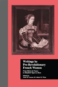 Writings by Pre-Revolutionary French Women_cover