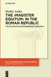 The ›magister equitum‹ in the Roman Republic_cover