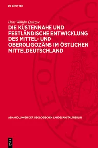 Die Küstennahe und festländische Entwicklung des Mittel- und Oberoligozäns im östlichen Mitteldeutschland_cover