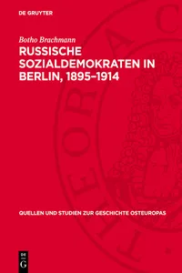 Russische Sozialdemokraten in Berlin, 1895–1914_cover