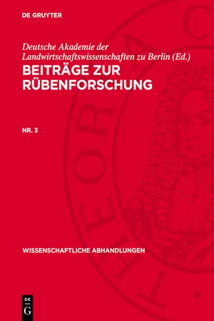 Beiträge zur Rübenforschung. Nr. 3