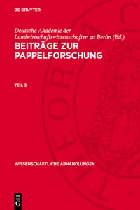 Beiträge zur Pappelforschung. Teil 3_cover