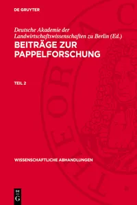 Beiträge zur Pappelforschung. Teil 2_cover