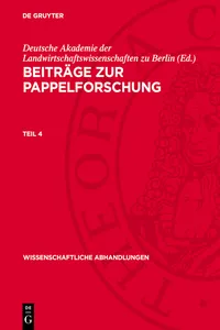 Beiträge zur Pappelforschung. Teil 4_cover