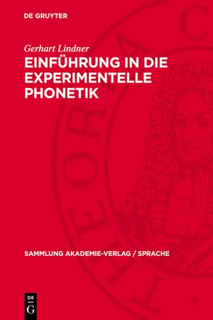 Einführung in die experimentelle Phonetik