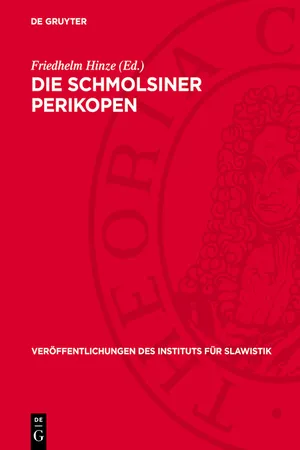 Die Schmolsiner Perikopen