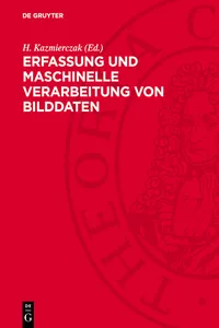 Erfassung und maschinelle Verarbeitung von Bilddaten_cover