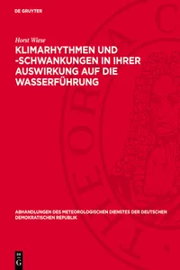 Klimarhythmen und -schwankungen in ihrer Auswirkung auf die Wasserführung_cover