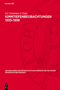 Kimmtiefenbeobachtungen 1933–1938_cover