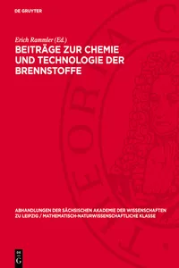 Beiträge zur Chemie und Technologie der Brennstoffe_cover