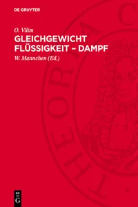 Gleichgewicht Flüssigkeit – Dampf_cover