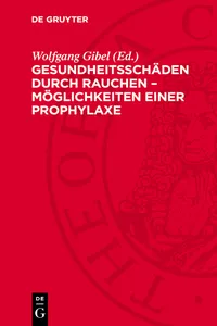 Gesundheitsschäden durch Rauchen – Möglichkeiten einer Prophylaxe_cover