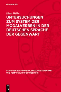 Untersuchungen zum System der Modalverben in der deutschen Sprache der Gegenwart_cover