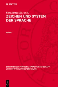 Zeichen und System der Sprache. Band 1_cover