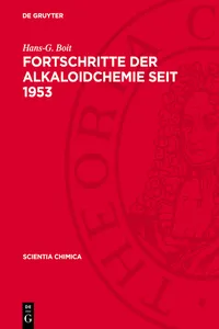 Fortschritte der Alkaloidchemie seit 1953_cover