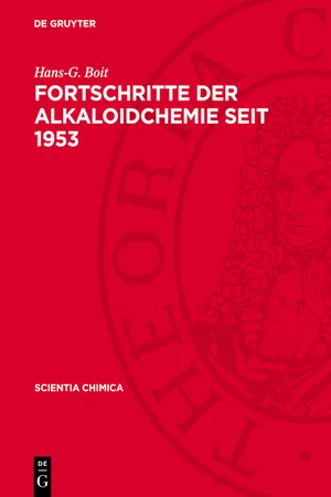 Fortschritte der Alkaloidchemie seit 1953