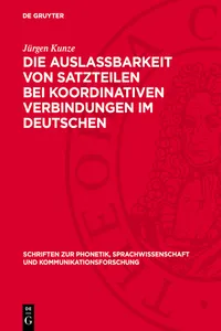 Die Auslassbarkeit von Satzteilen bei koordinativen Verbindungen im Deutschen_cover