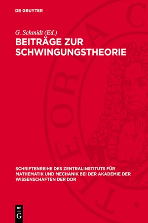 Beiträge zur Schwingungstheorie