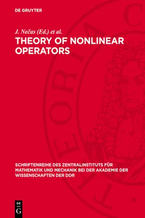 Theory of Nonlinear Operators