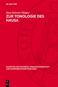 Zur Tonologie des Hausa_cover