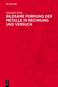 Bildsame Formung der Metalle in Rechnung und Versuch_cover