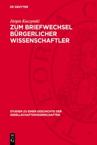 Zum Briefwechsel bürgerlicher Wissenschaftler_cover