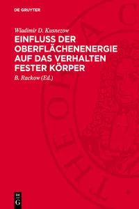 Einfluß der Oberflächenenergie auf das Verhalten fester Körper_cover