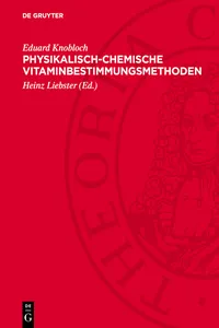 Physikalisch-chemische Vitaminbestimmungsmethoden_cover