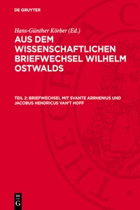 Briefwechsel mit Svante Arrhenius und Jacobus Hendricus van’t Hoff_cover