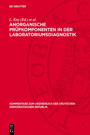 Anorganische Prüfkomponenten in der Laboratoriumsdiagnostik