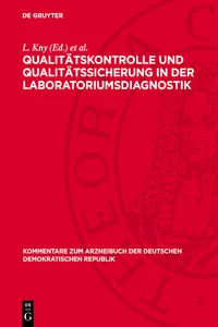 Qualitätskontrolle und Qualitätssicherung in der Laboratoriumsdiagnostik_cover