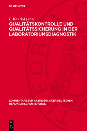 Qualitätskontrolle und Qualitätssicherung in der Laboratoriumsdiagnostik