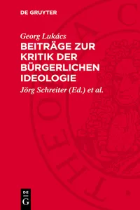 Beiträge zur Kritik der bürgerlichen Ideologie_cover