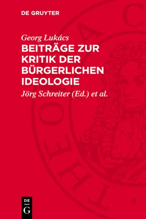 Beiträge zur Kritik der bürgerlichen Ideologie