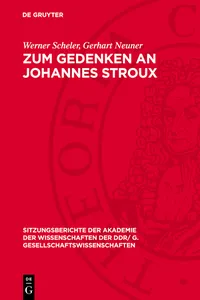 Zum Gedenken an Johannes Stroux_cover