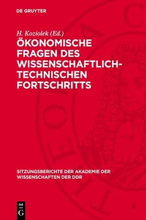 Ökonomische Fragen des wissenschaftlich-technischen Fortschritts