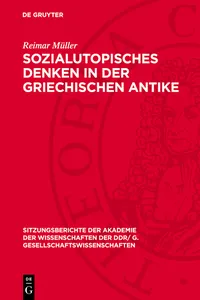 Sozialutopisches Denken in der griechischen Antike_cover