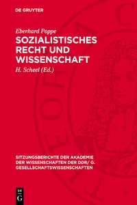 Sozialistisches Recht und Wissenschaft_cover