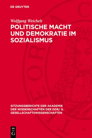 Politische Macht und Demokratie im Sozialismus